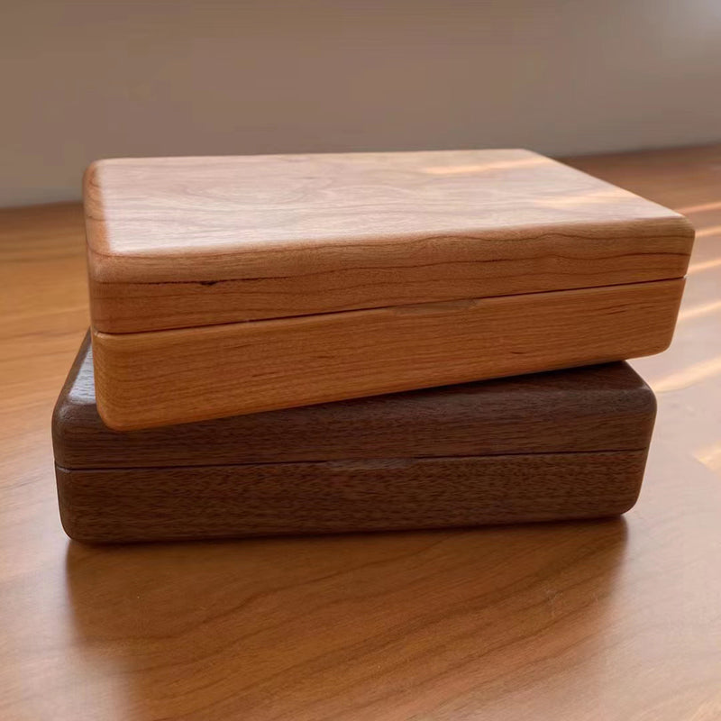 Black Walnut Wooden Jewelry Box Storage Box Small Exquisite Jewelry Box Necklace Ear Stud Ring Portable Jewelry Box