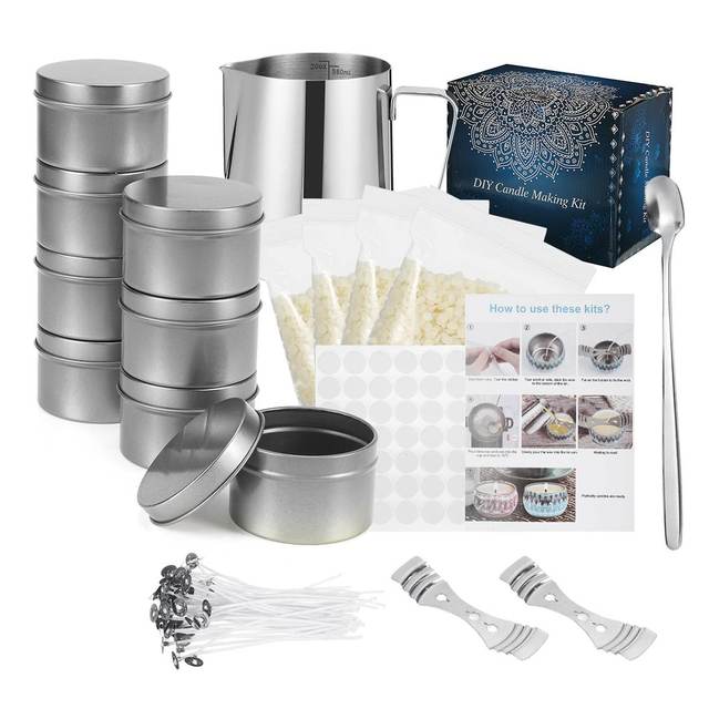122PCS/Set Candle Making Kit DIY Candles Craft Tool Set Pouring Pot Wicks Wax Kit Gift Making Pre-waxed Wicks For Party Supplie