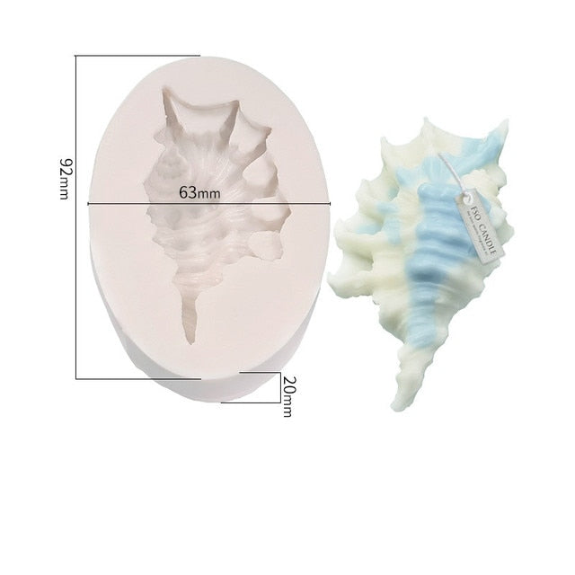 3D Pearl Seashell Candle Mold Silicone Soap Mold Candle Making Cake Art Craft Ins Retro Scented Gifts Wedding Home Baking Decor