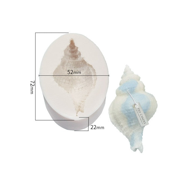3D Pearl Seashell Candle Mold Silicone Soap Mold Candle Making Cake Art Craft Ins Retro Scented Gifts Wedding Home Baking Decor