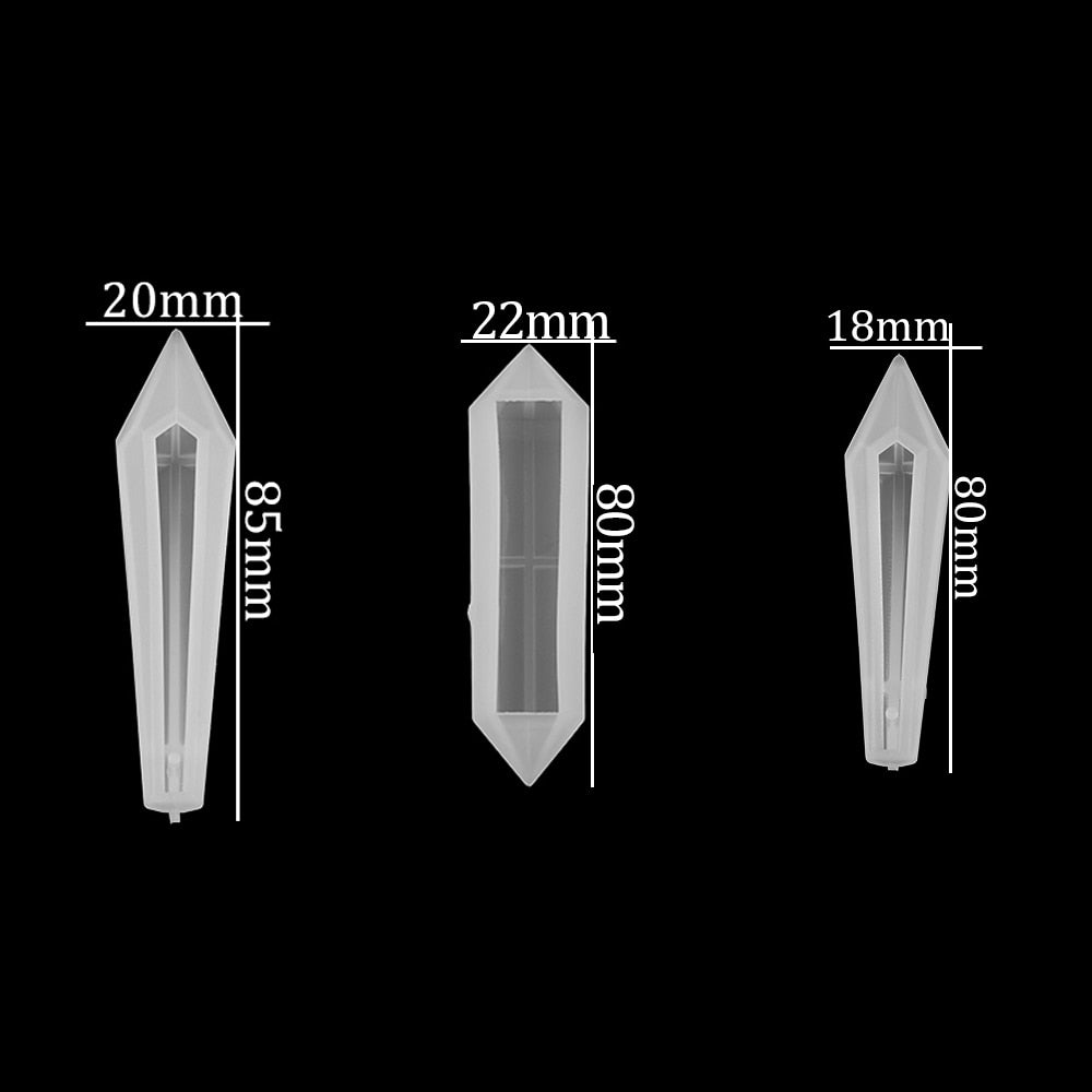 1pcs DIY Crystal Pendulum Epoxy Resin Molds Necklace Pendant UV Resin Transparent Silicone Mould For Jewelry Finding Making Tool