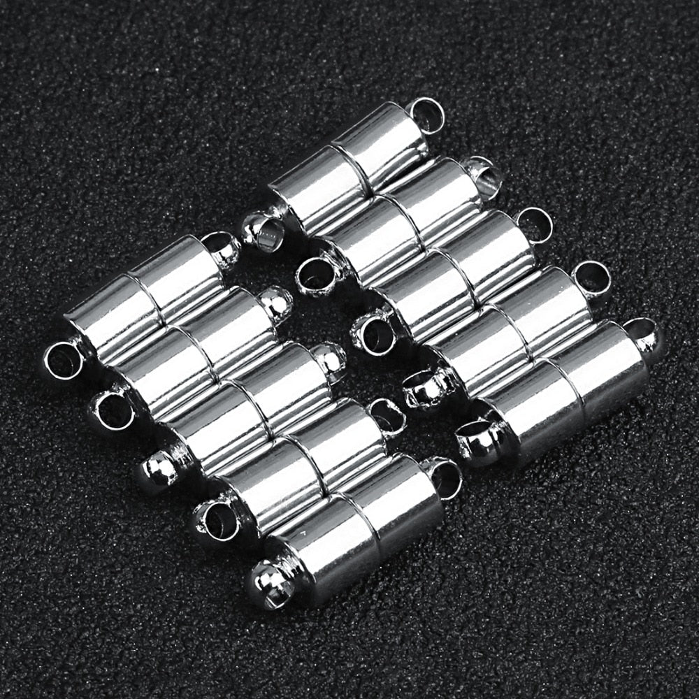 5-10 Sets Round/Heart Strong Magnetic Clasps Magnet End Clasp Connectors for Jewelry Making DIY Bracelet Necklace Accessories