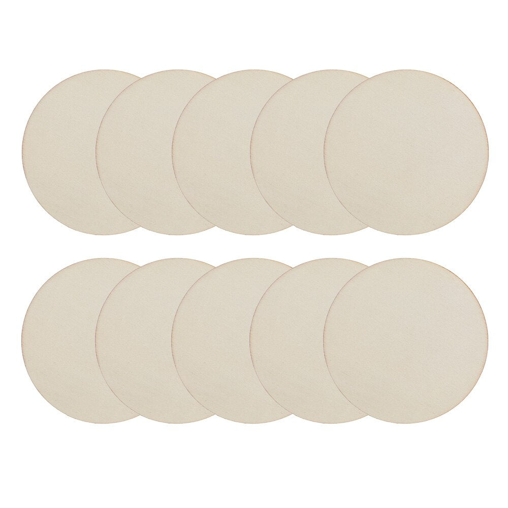 3/5/10pcs Round Unfinished Wood Pieces Wood Circles Blank Plaque for DIY Craft Pyrography Games Scrapbooking Building Model