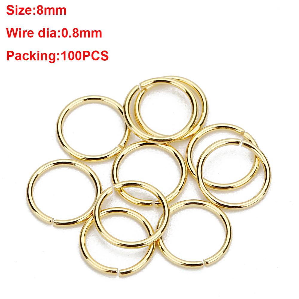 1Box 3-10mm Mixed Stainless Steel Open Jump Rings Split Rings Connectors For Diy Jewelry Making DIY Necklace Crafts Accessories