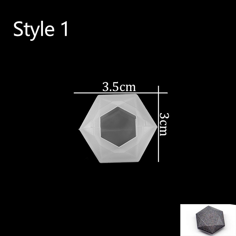 1pcs DIY Crystal Pendulum Epoxy Resin Molds Necklace Pendant UV Resin Transparent Silicone Mould For Jewelry Finding Making Tool