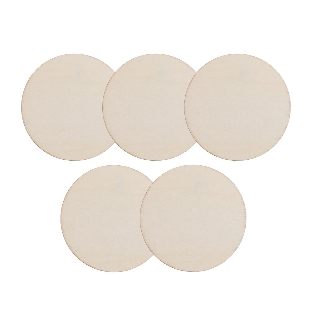 3/5/10pcs Round Unfinished Wood Pieces Wood Circles Blank Plaque for DIY Craft Pyrography Games Scrapbooking Building Model