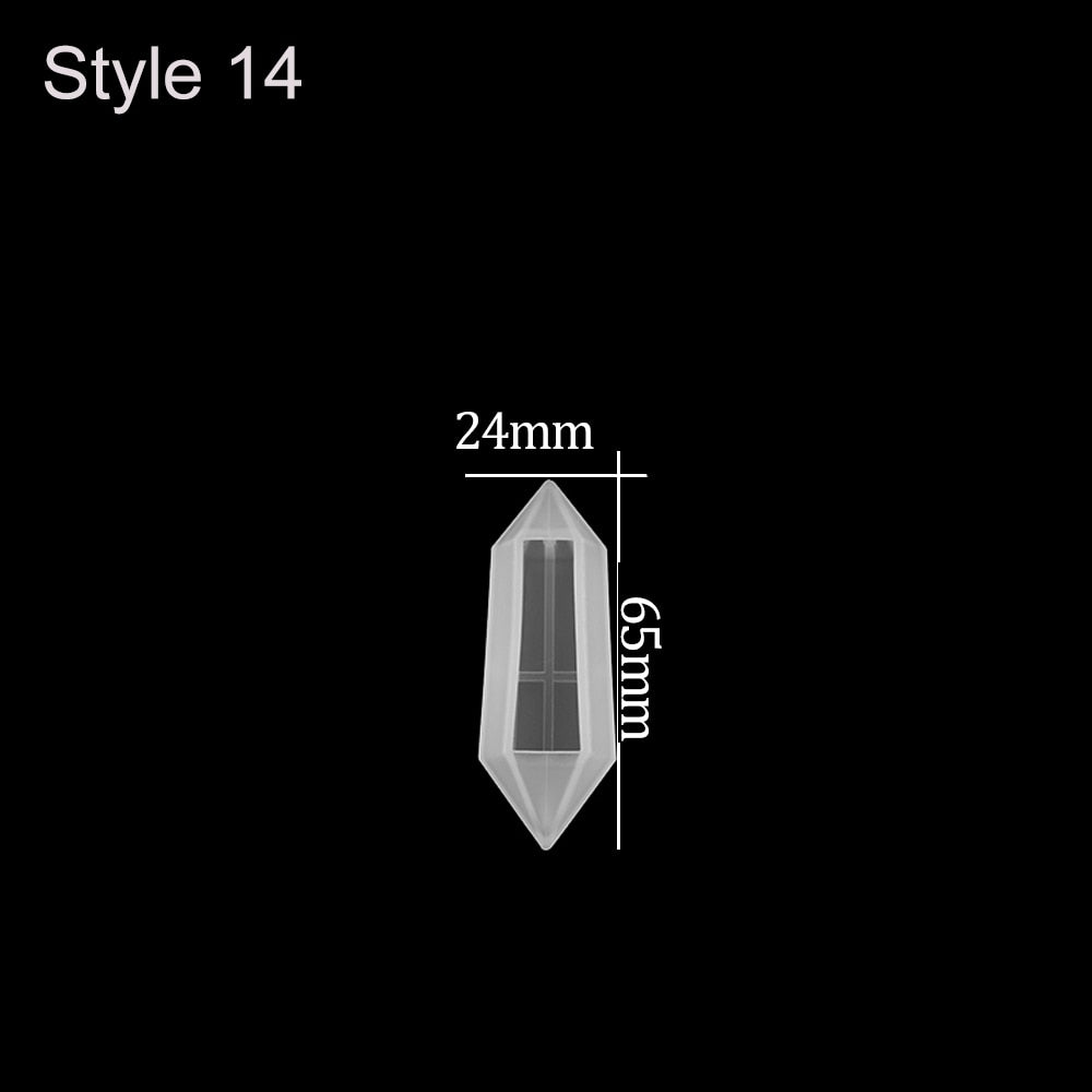 1pcs DIY Crystal Pendulum Epoxy Resin Molds Necklace Pendant UV Resin Transparent Silicone Mould For Jewelry Finding Making Tool