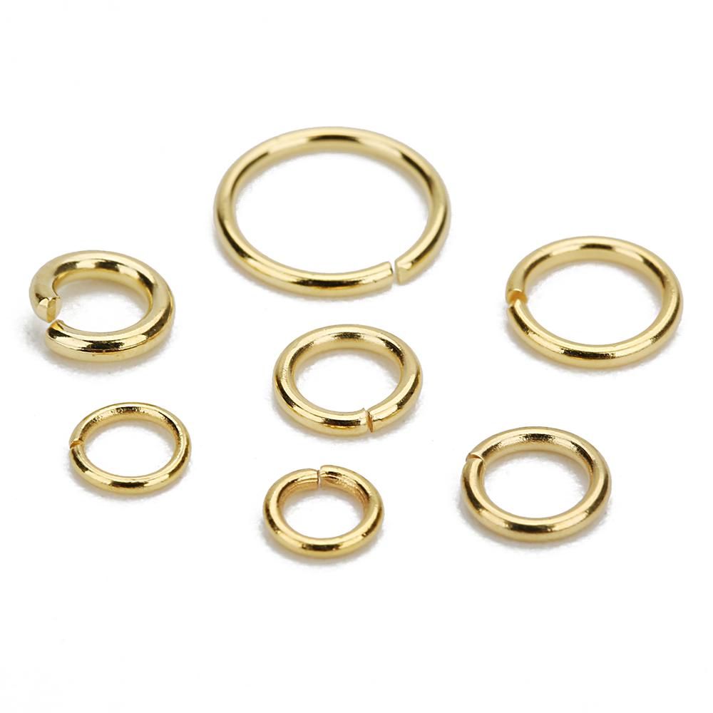 1Box 3-10mm Mixed Stainless Steel Open Jump Rings Split Rings Connectors For Diy Jewelry Making DIY Necklace Crafts Accessories