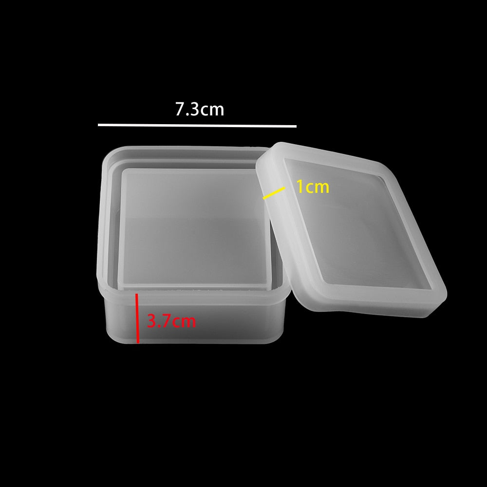 1Pcs Storage Box Silicone Molds Crystal Gift Box Epoxy Resin Mold Heart Flower Box Mould For DIY Craft Jewelry Making Supplies