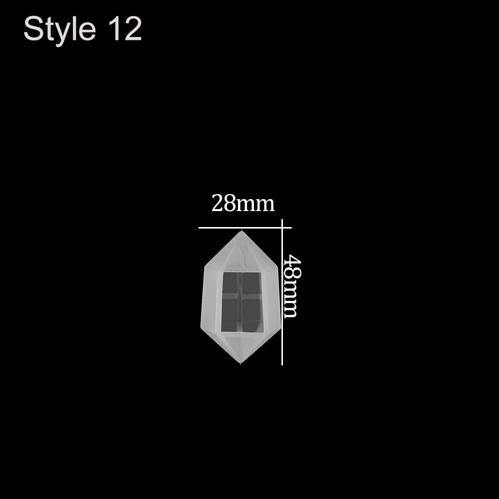 1pcs DIY Crystal Pendulum Epoxy Resin Molds Necklace Pendant UV Resin Transparent Silicone Mould For Jewelry Finding Making Tool