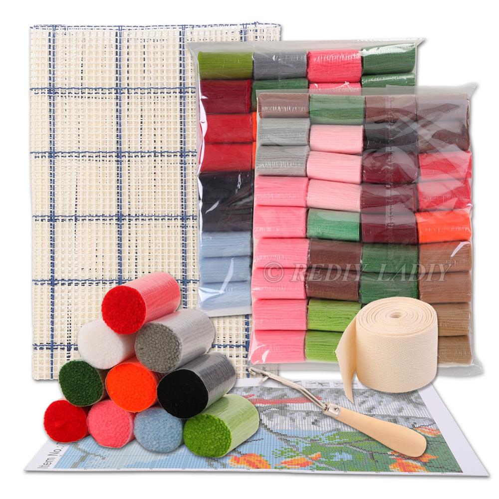 Latch Hook Rug Red Bus London Chunky Yarn Tapestry Kits Crocheting Cushion Mat DIY Carpet Rug Needlework Hobby & Crafts 58*85cm