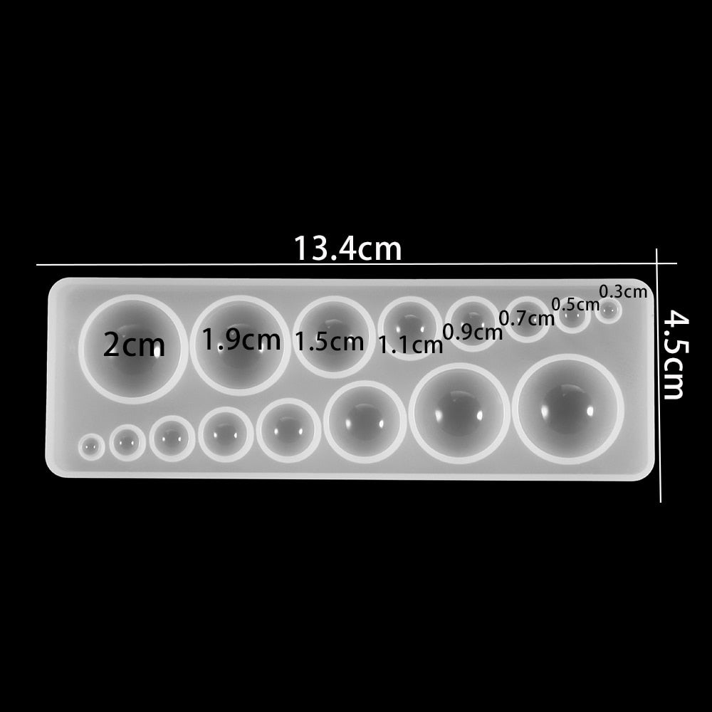 1pcs Silicone Mold half ball Oblate Cabochon Pendant Resin Silicone Mould Handmade Tool Epoxy Resin Molds Jewelry Making