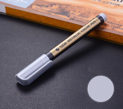 1pcs Metallic Permanent Paint Markers Birthday Gift Card Making Metallic Color Pen for DIY Photo Album Adult Kid School Supplies