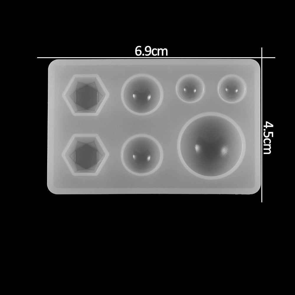 1pcs Silicone Mold half ball Oblate Cabochon Pendant Resin Silicone Mould Handmade Tool Epoxy Resin Molds Jewelry Making