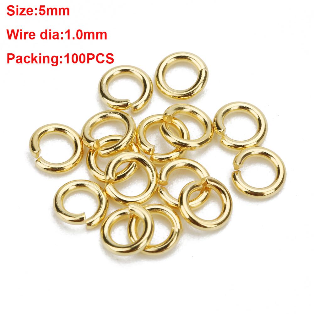 1Box 3-10mm Mixed Stainless Steel Open Jump Rings Split Rings Connectors For Diy Jewelry Making DIY Necklace Crafts Accessories