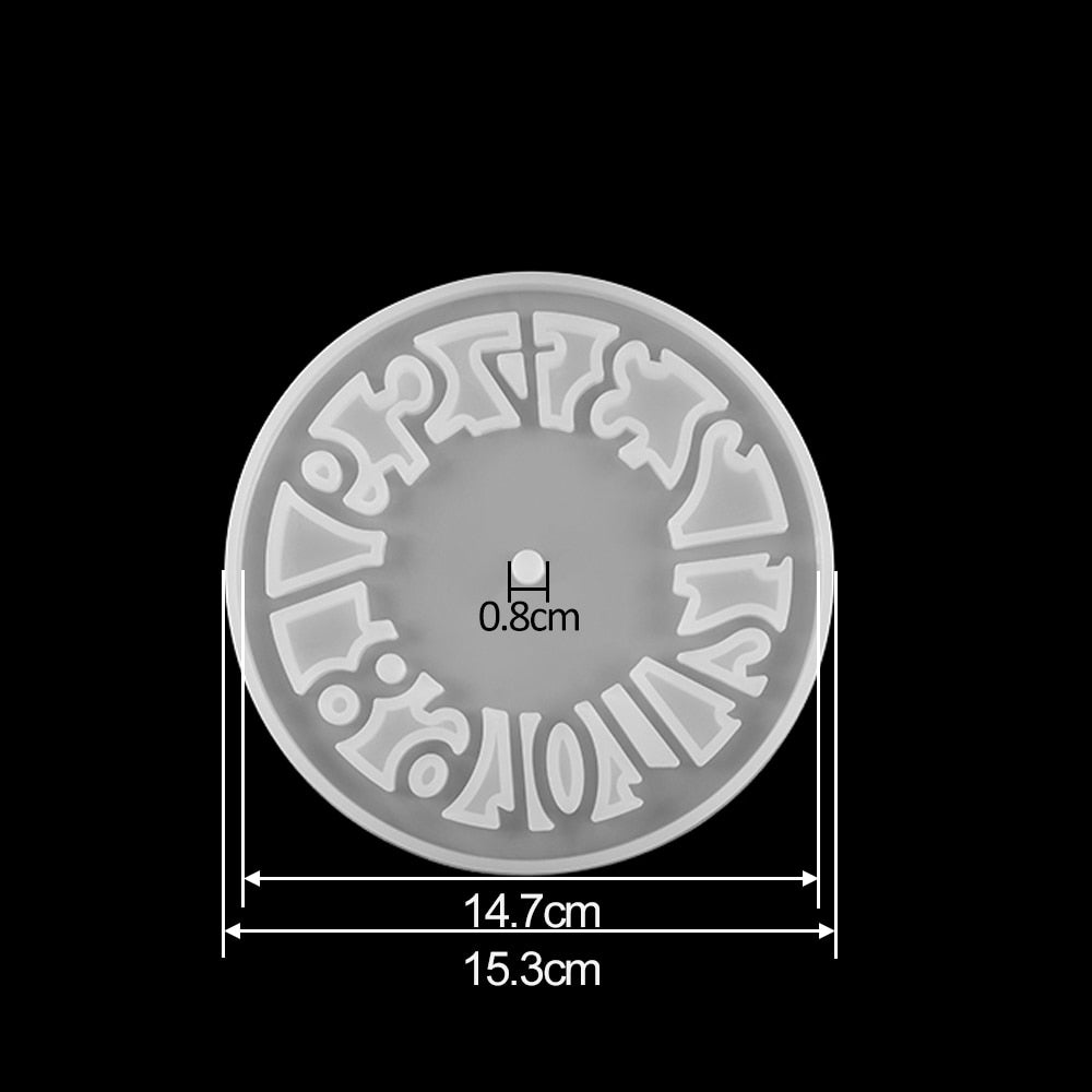 1pcs Arabic Numerals Clock Silicone Mold Handmade Crafts Clock Epoxy Resin Molds For DIY Jewelry Making Finding Tools Supplies