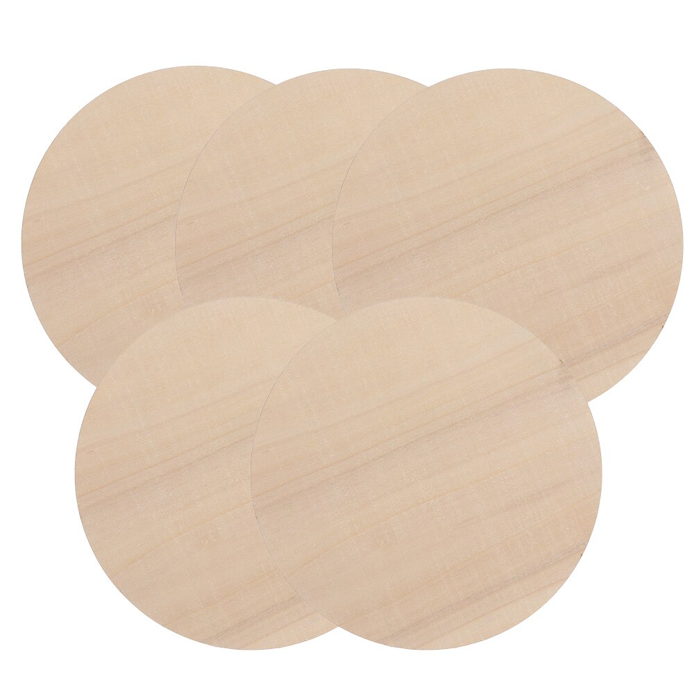 3/5/10pcs Round Unfinished Wood Pieces Wood Circles Blank Plaque for DIY Craft Pyrography Games Scrapbooking Building Model
