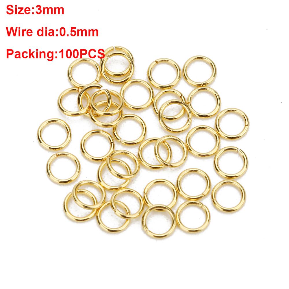 1Box 3-10mm Mixed Stainless Steel Open Jump Rings Split Rings Connectors For Diy Jewelry Making DIY Necklace Crafts Accessories