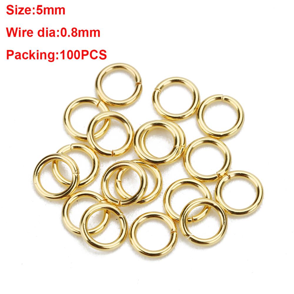 1Box 3-10mm Mixed Stainless Steel Open Jump Rings Split Rings Connectors For Diy Jewelry Making DIY Necklace Crafts Accessories
