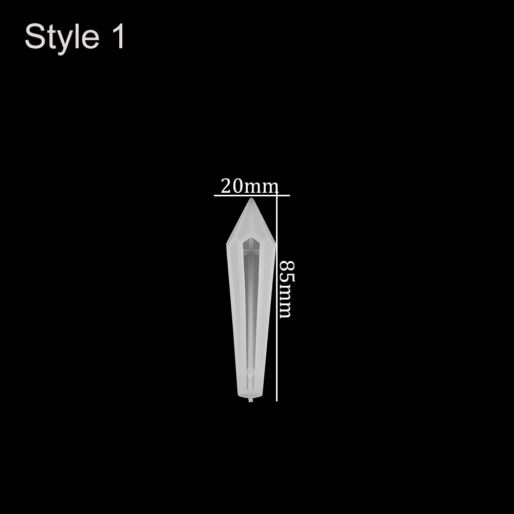 1pcs DIY Crystal Pendulum Epoxy Resin Molds Necklace Pendant UV Resin Transparent Silicone Mould For Jewelry Finding Making Tool