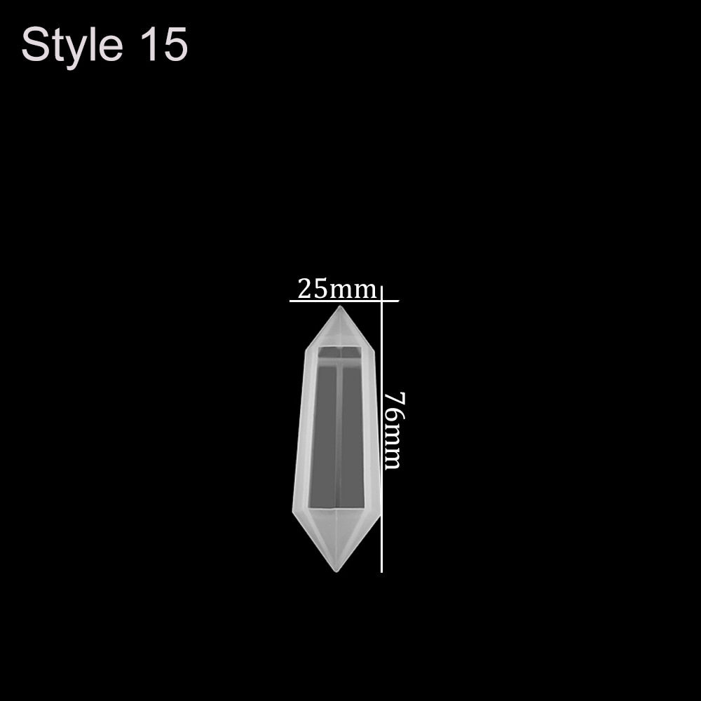 1pcs DIY Crystal Pendulum Epoxy Resin Molds Necklace Pendant UV Resin Transparent Silicone Mould For Jewelry Finding Making Tool