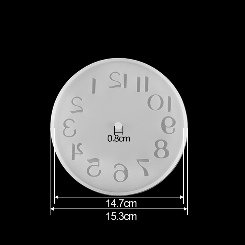 1pcs Arabic Numerals Clock Silicone Mold Handmade Crafts Clock Epoxy Resin Molds For DIY Jewelry Making Finding Tools Supplies