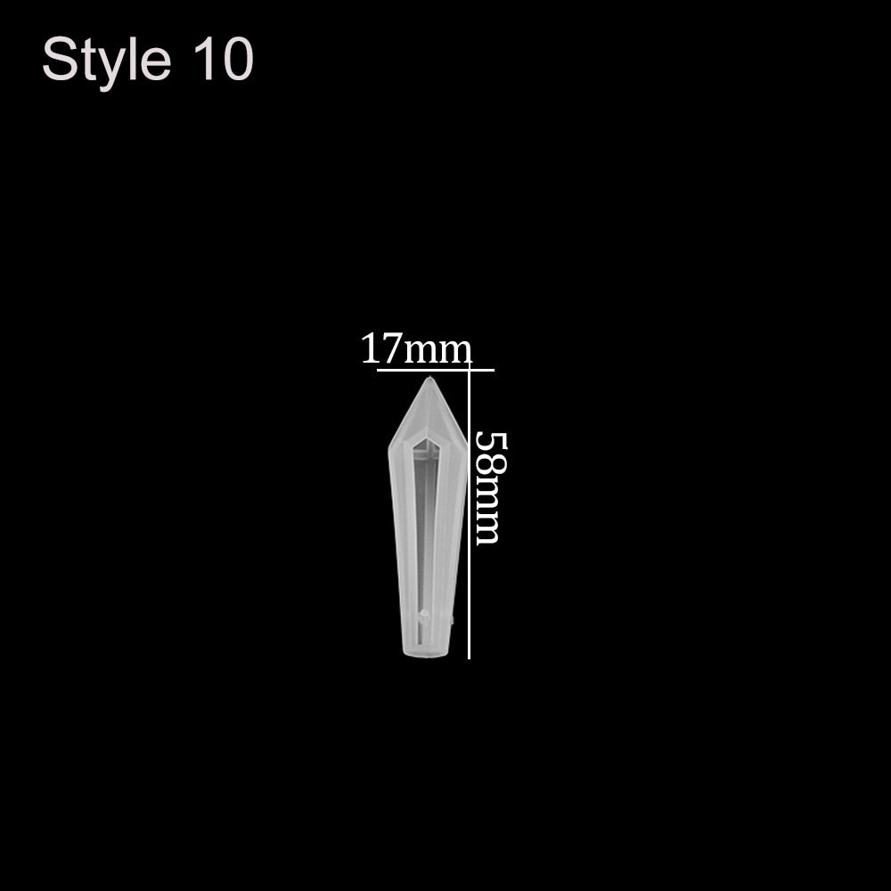 1pcs DIY Crystal Pendulum Epoxy Resin Molds Necklace Pendant UV Resin Transparent Silicone Mould For Jewelry Finding Making Tool
