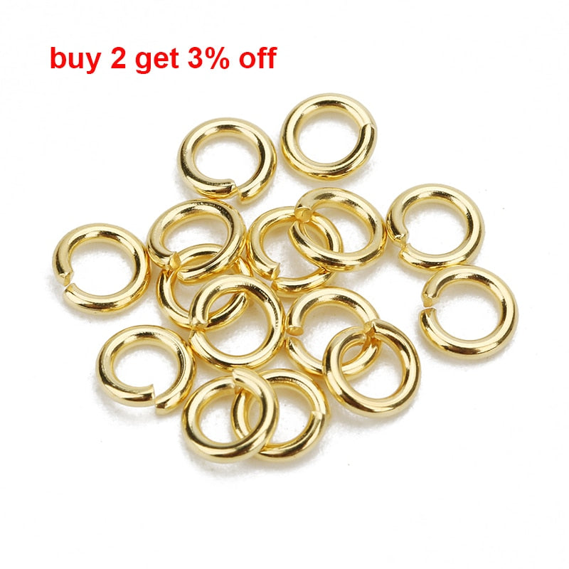1Box 3-10mm Mixed Stainless Steel Open Jump Rings Split Rings Connectors For Diy Jewelry Making DIY Necklace Crafts Accessories