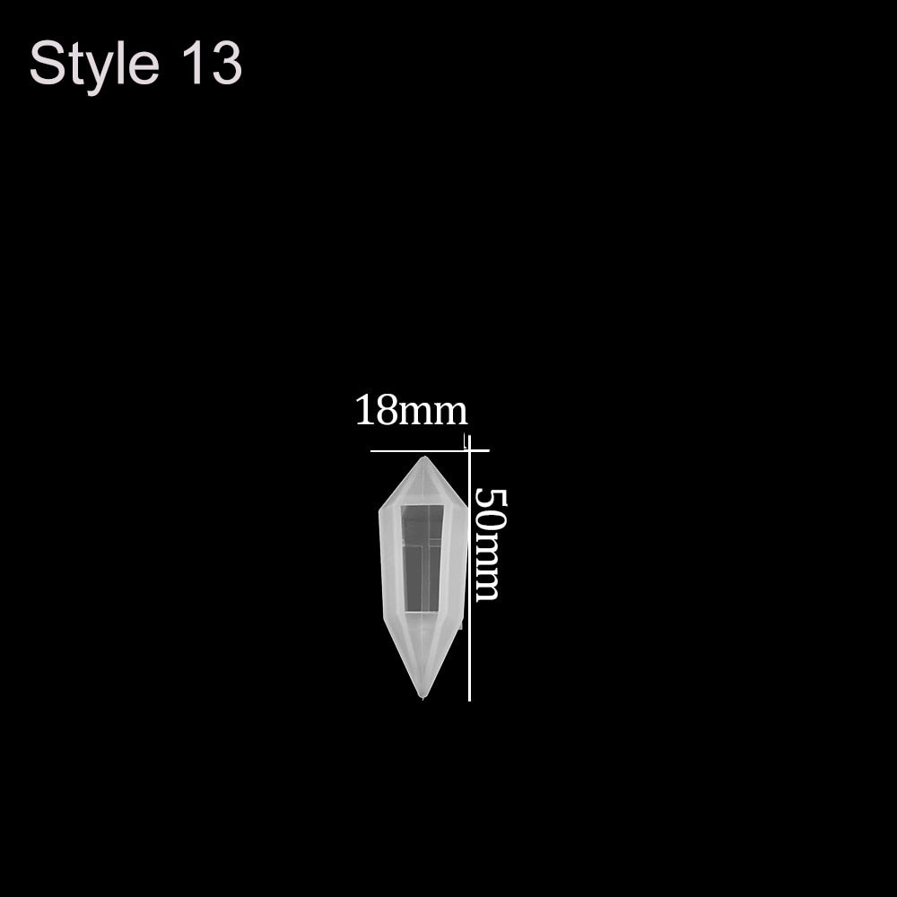 1pcs DIY Crystal Pendulum Epoxy Resin Molds Necklace Pendant UV Resin Transparent Silicone Mould For Jewelry Finding Making Tool