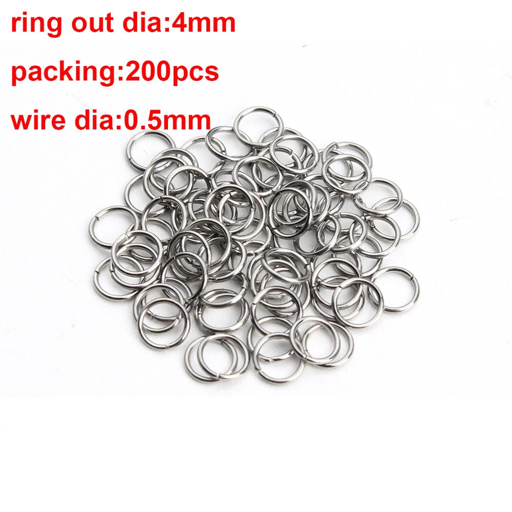 1Box 3-10mm Mixed Stainless Steel Open Jump Rings Split Rings Connectors For Diy Jewelry Making DIY Necklace Crafts Accessories