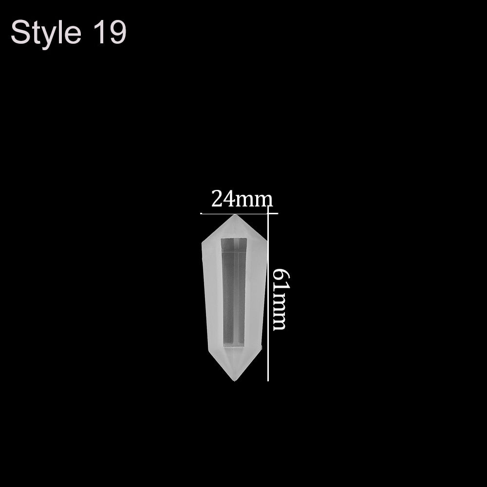 1pcs DIY Crystal Pendulum Epoxy Resin Molds Necklace Pendant UV Resin Transparent Silicone Mould For Jewelry Finding Making Tool