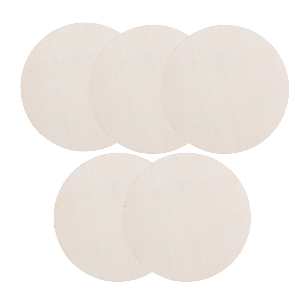 3/5/10pcs Round Unfinished Wood Pieces Wood Circles Blank Plaque for DIY Craft Pyrography Games Scrapbooking Building Model