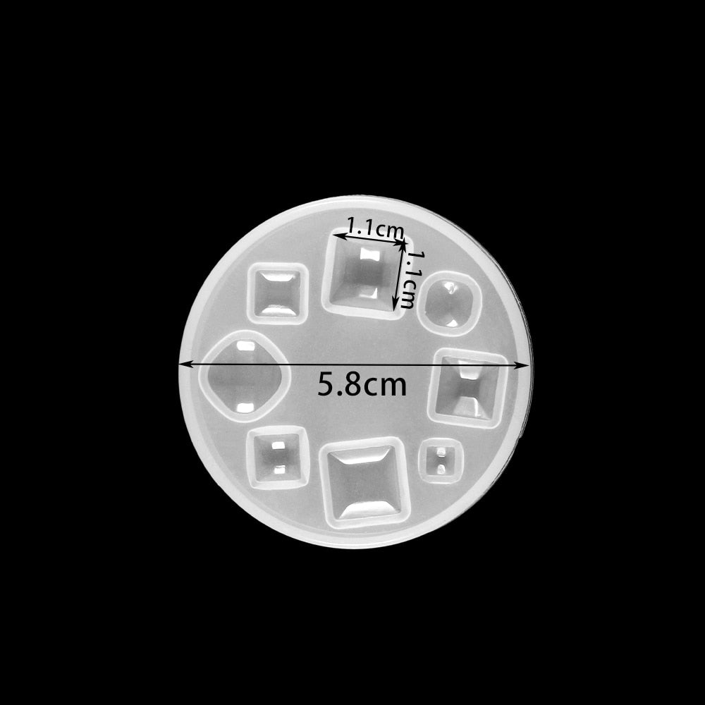1pcs Silicone Mold half ball Oblate Cabochon Pendant Resin Silicone Mould Handmade Tool Epoxy Resin Molds Jewelry Making