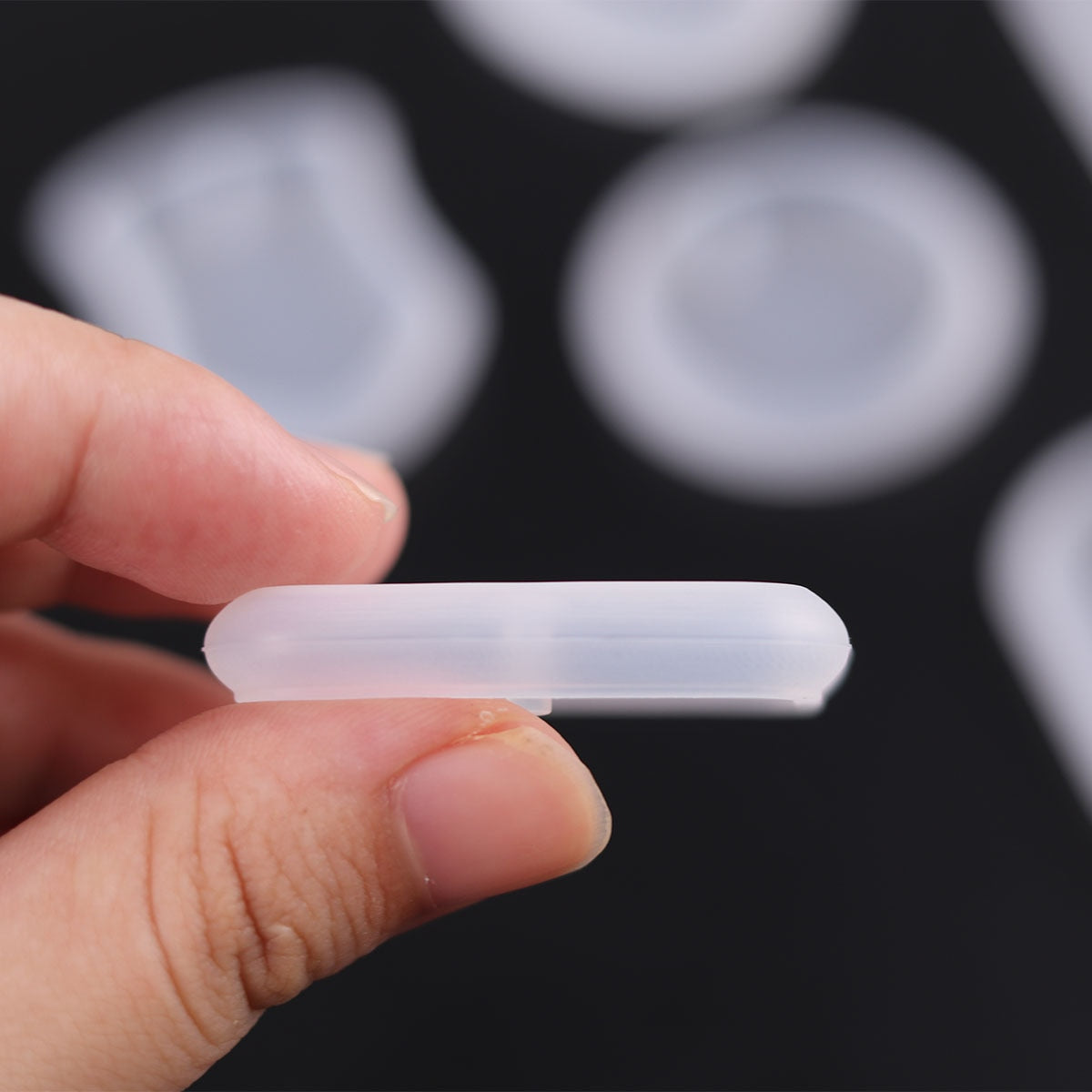 1/6/10pcs DIY Keychain Pendant Silicone Mold Set Crystal Epoxy Resin Mold Round Rectangle Pendants Jewelry Making Casting Mould