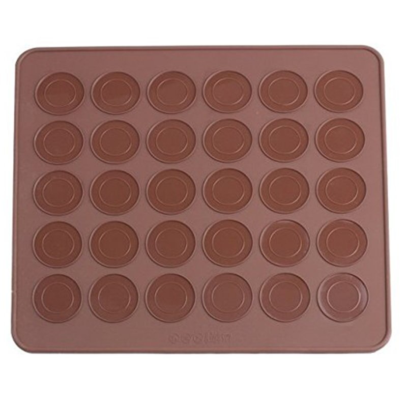 New Hot Sale 30cacities Bakeware Macaron Mold Silicone Mat Macaroon Dessert Baking Pastry Cookie Sheet DIY