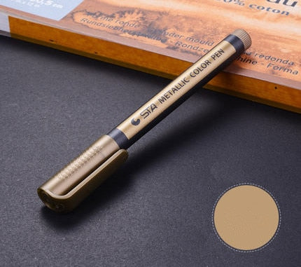 1pcs Metallic Permanent Paint Markers Birthday Gift Card Making Metallic Color Pen for DIY Photo Album Adult Kid School Supplies
