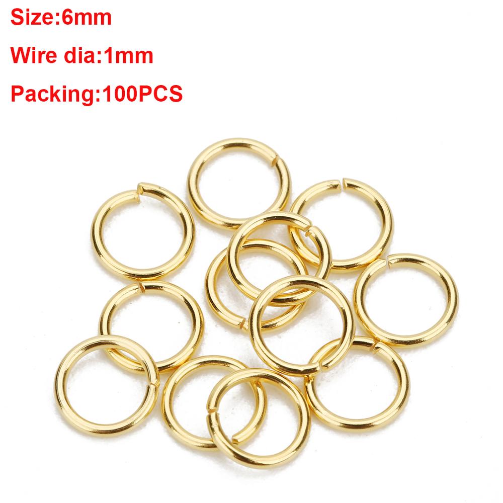 1Box 3-10mm Mixed Stainless Steel Open Jump Rings Split Rings Connectors For Diy Jewelry Making DIY Necklace Crafts Accessories