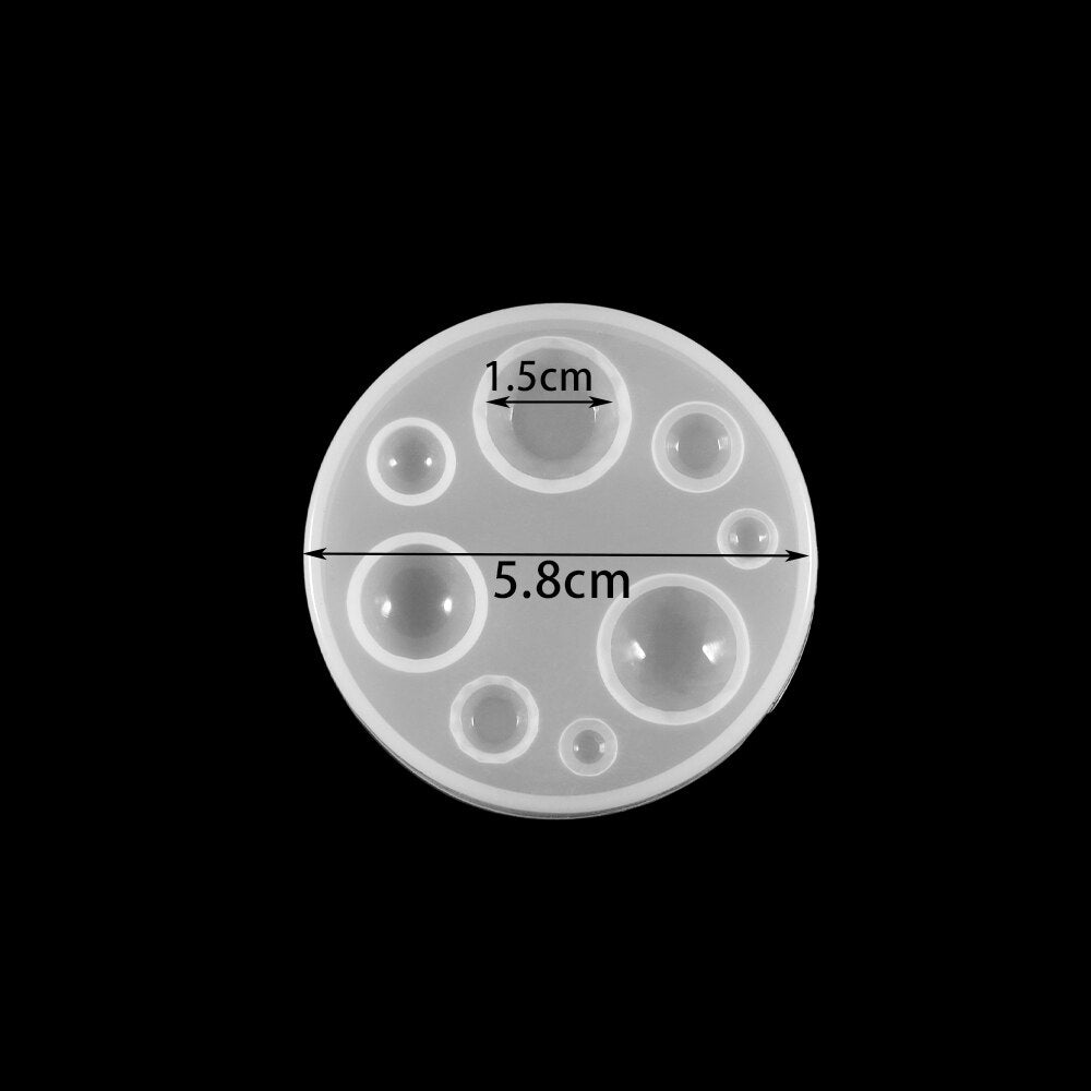 1pcs Silicone Mold half ball Oblate Cabochon Pendant Resin Silicone Mould Handmade Tool Epoxy Resin Molds Jewelry Making
