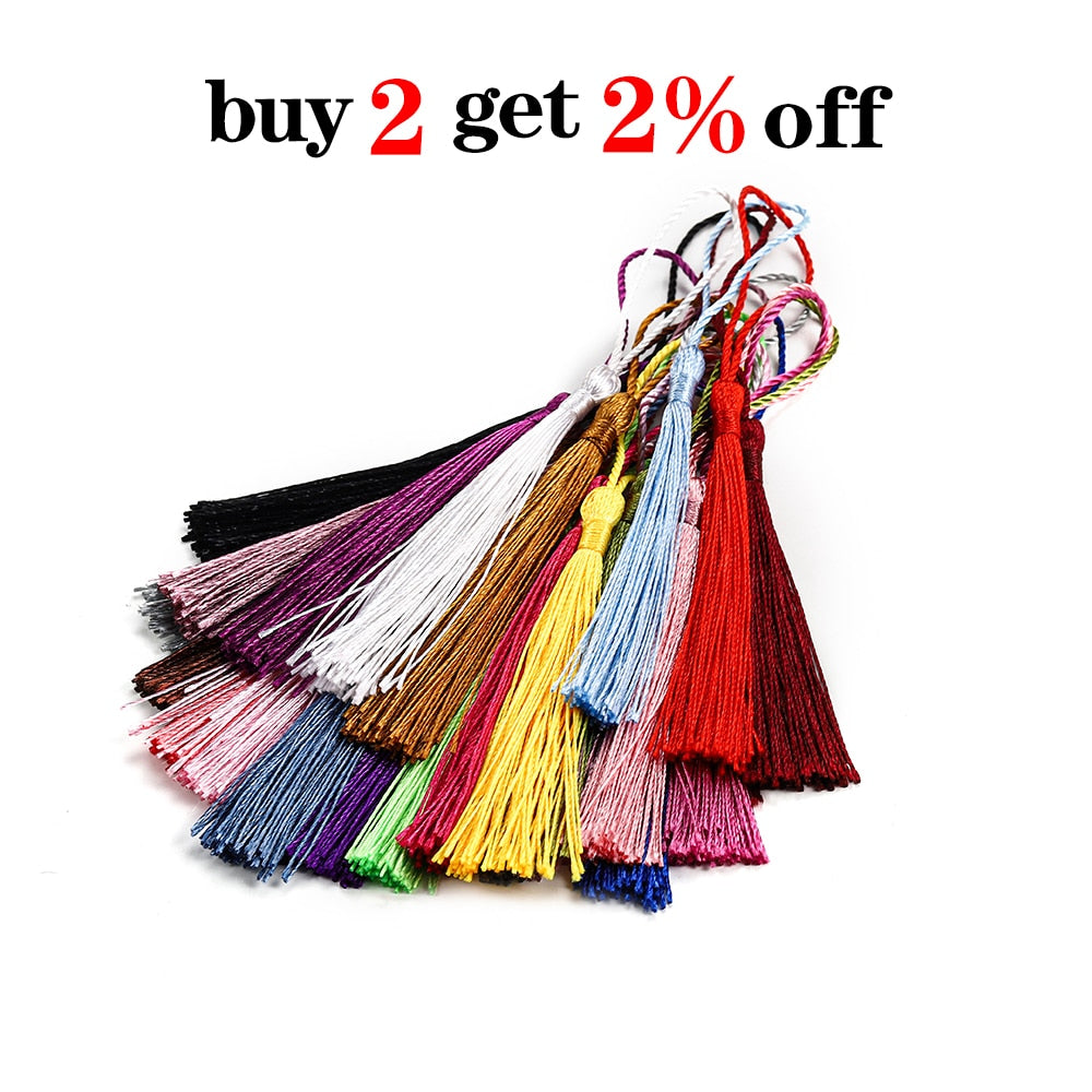 10-30Pcs 70mm Hanging Rope Silk Tassel Fringe For DIY Key Chain Earring Hooks Pendant Jewelry Making Finding Supplie Accessories