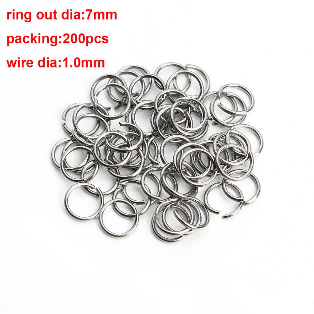 1Box 3-10mm Mixed Stainless Steel Open Jump Rings Split Rings Connectors For Diy Jewelry Making DIY Necklace Crafts Accessories