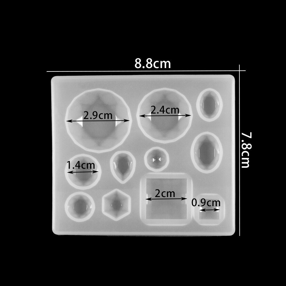 1pcs Silicone Mold half ball Oblate Cabochon Pendant Resin Silicone Mould Handmade Tool Epoxy Resin Molds Jewelry Making
