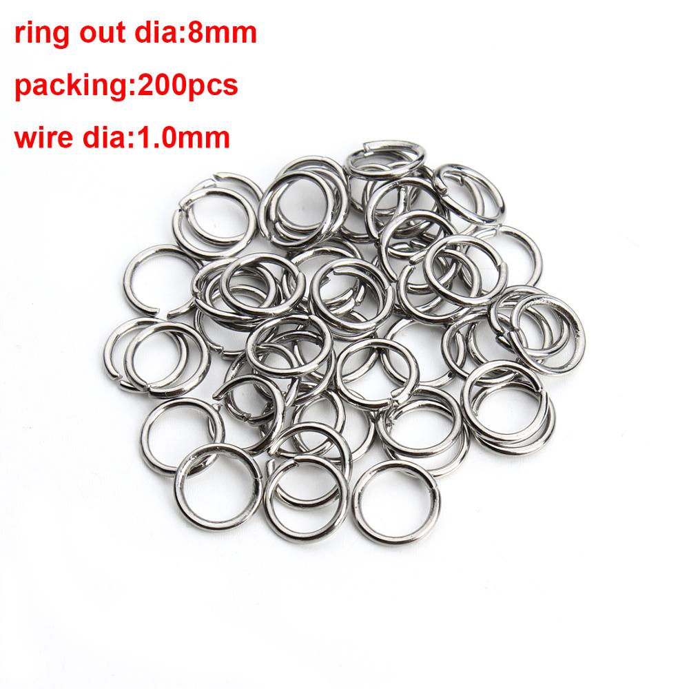 1Box 3-10mm Mixed Stainless Steel Open Jump Rings Split Rings Connectors For Diy Jewelry Making DIY Necklace Crafts Accessories