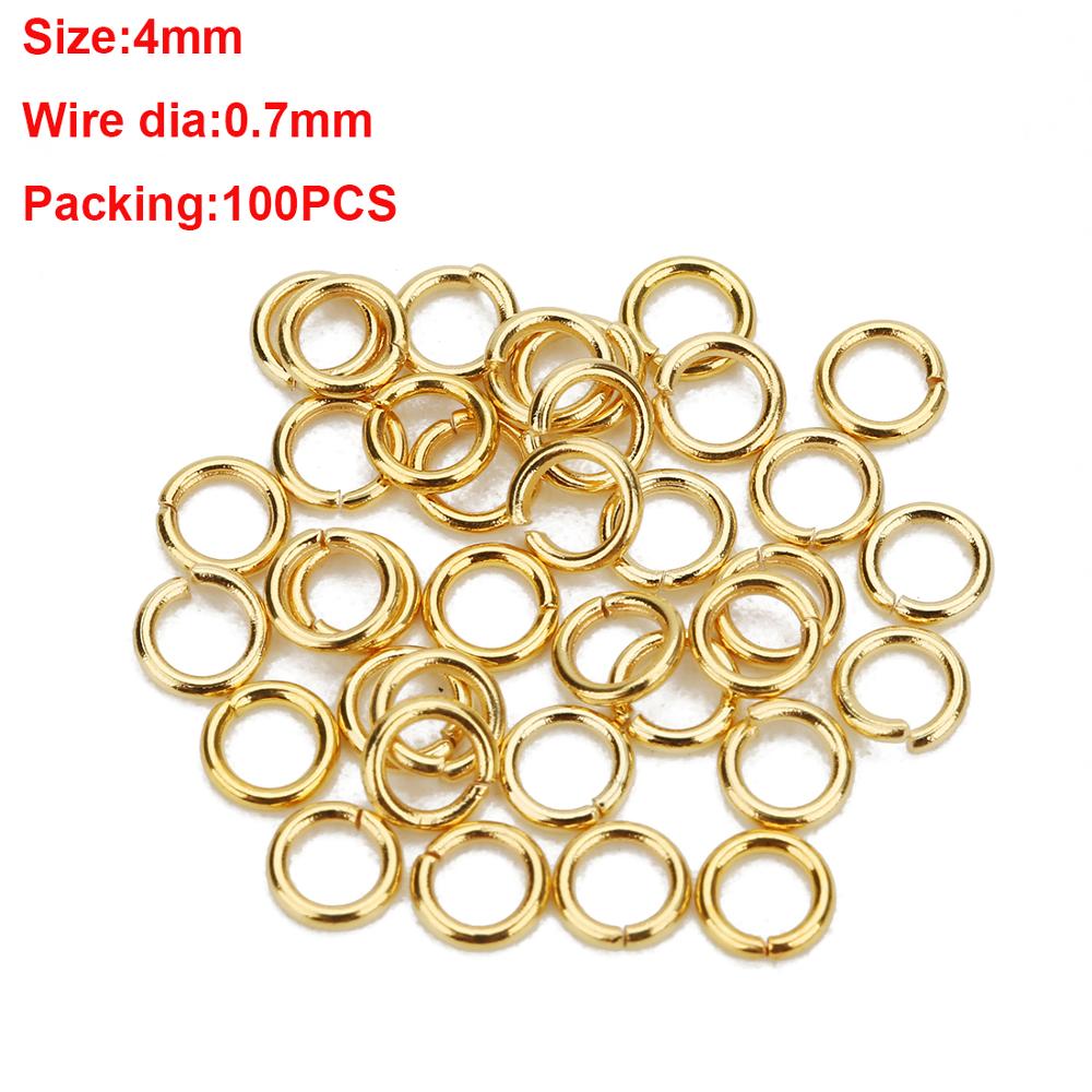 1Box 3-10mm Mixed Stainless Steel Open Jump Rings Split Rings Connectors For Diy Jewelry Making DIY Necklace Crafts Accessories