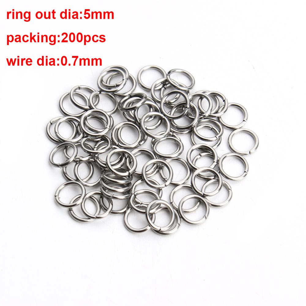 1Box 3-10mm Mixed Stainless Steel Open Jump Rings Split Rings Connectors For Diy Jewelry Making DIY Necklace Crafts Accessories