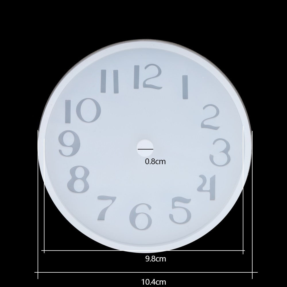 1pcs Arabic Numerals Clock Silicone Mold Handmade Crafts Clock Epoxy Resin Molds For DIY Jewelry Making Finding Tools Supplies