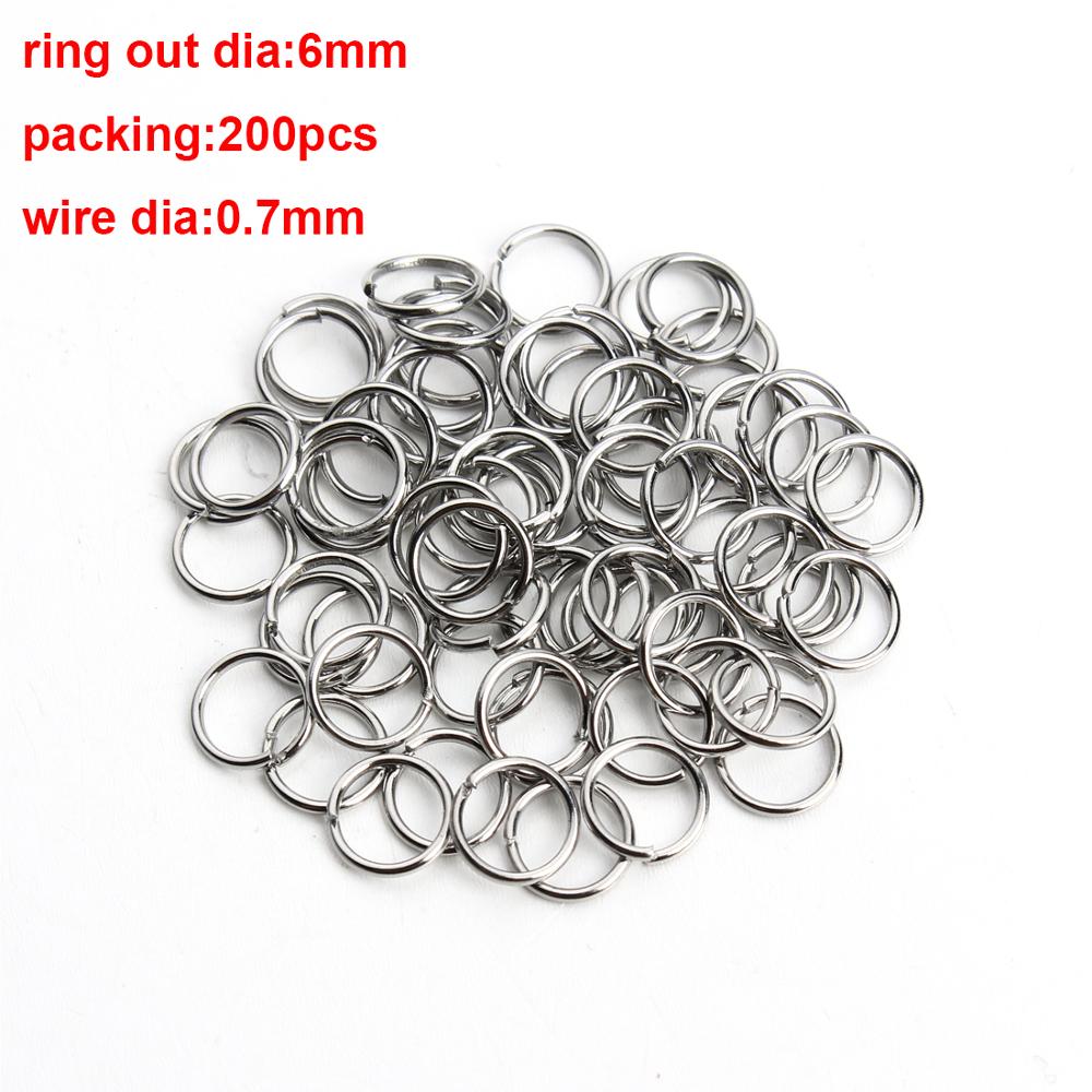 1Box 3-10mm Mixed Stainless Steel Open Jump Rings Split Rings Connectors For Diy Jewelry Making DIY Necklace Crafts Accessories