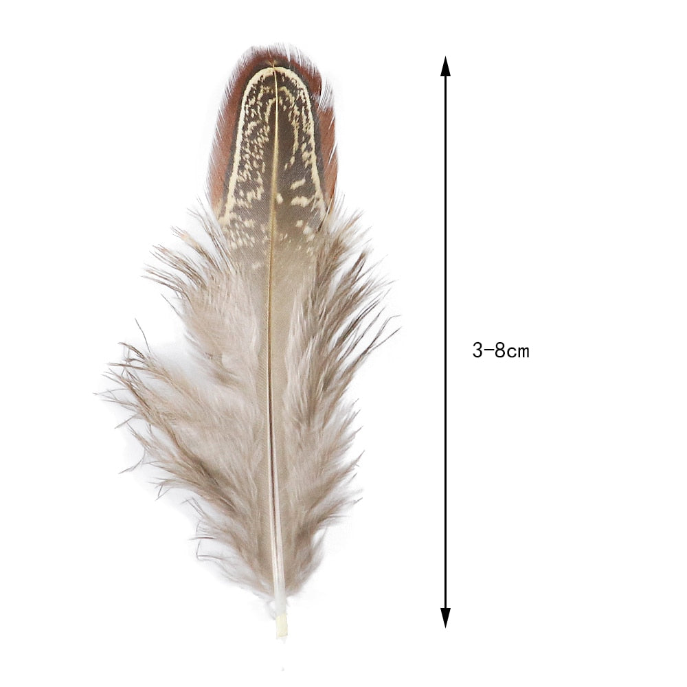 100Pcs/lot Guinea Fowl/Chicken Feathers Diy Jewelry Making Pheasant Plumas Handicraft Accessories Decorative Feathers For Crafts