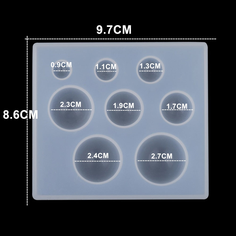 1pcs Silicone Mold half ball Oblate Cabochon Pendant Resin Silicone Mould Handmade Tool Epoxy Resin Molds Jewelry Making