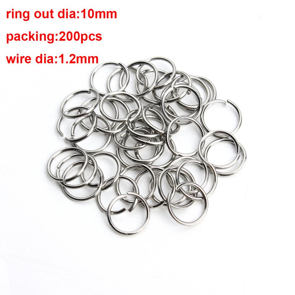 1Box 3-10mm Mixed Stainless Steel Open Jump Rings Split Rings Connectors For Diy Jewelry Making DIY Necklace Crafts Accessories