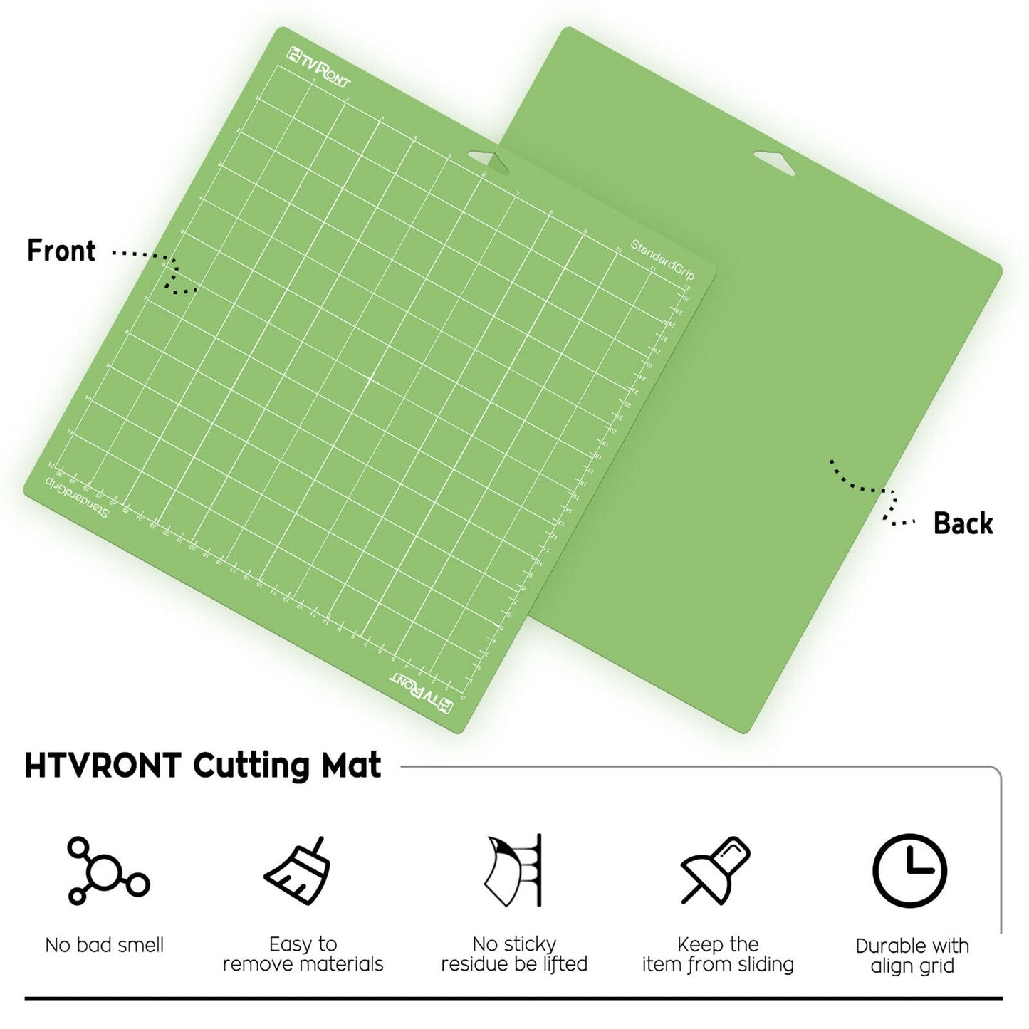 HTVRONT 6&3 Pack 12x12in Green PVC Adhesive Cutting Mat Base Plate Pad for Cricut Explore Air/Air2/Maker DIY Engraving Machine